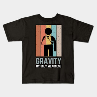 Gravity My Only Weakness Funny Extreme Sport Kids T-Shirt